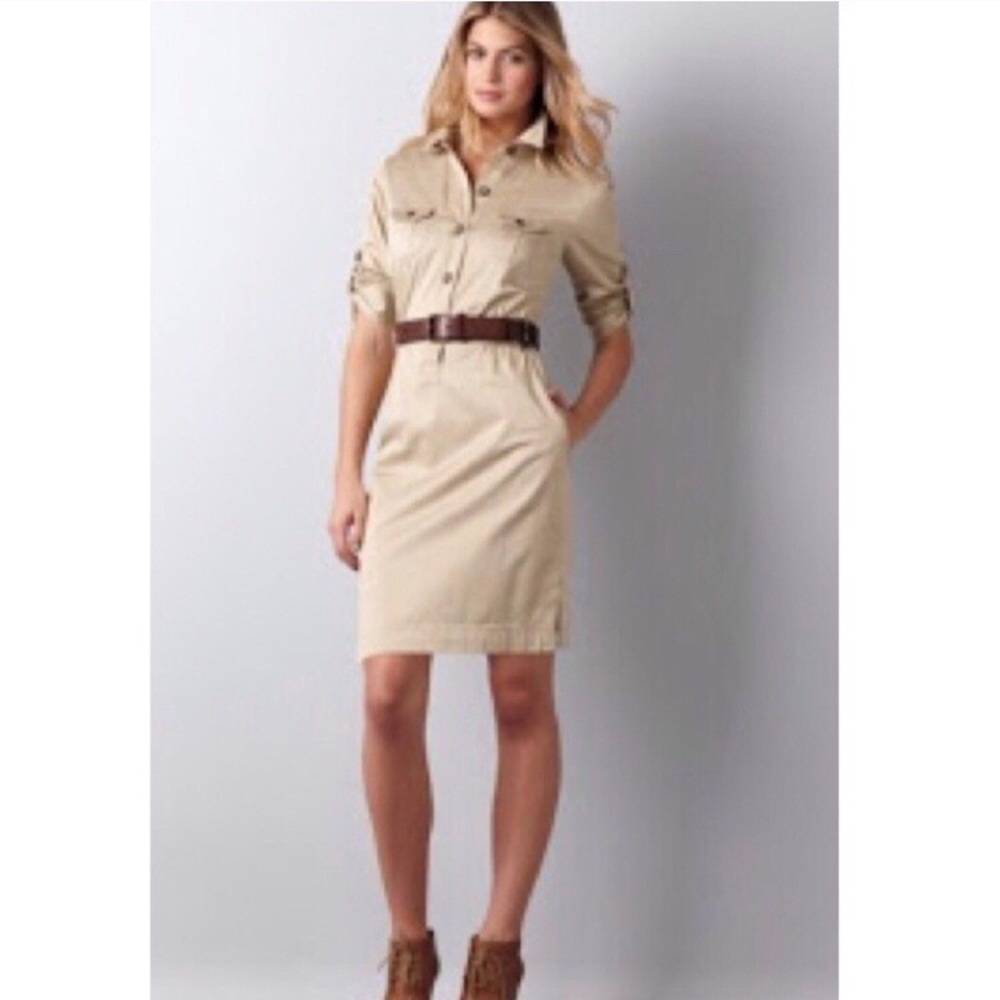 Ann Taylor Loft Khaki Dress